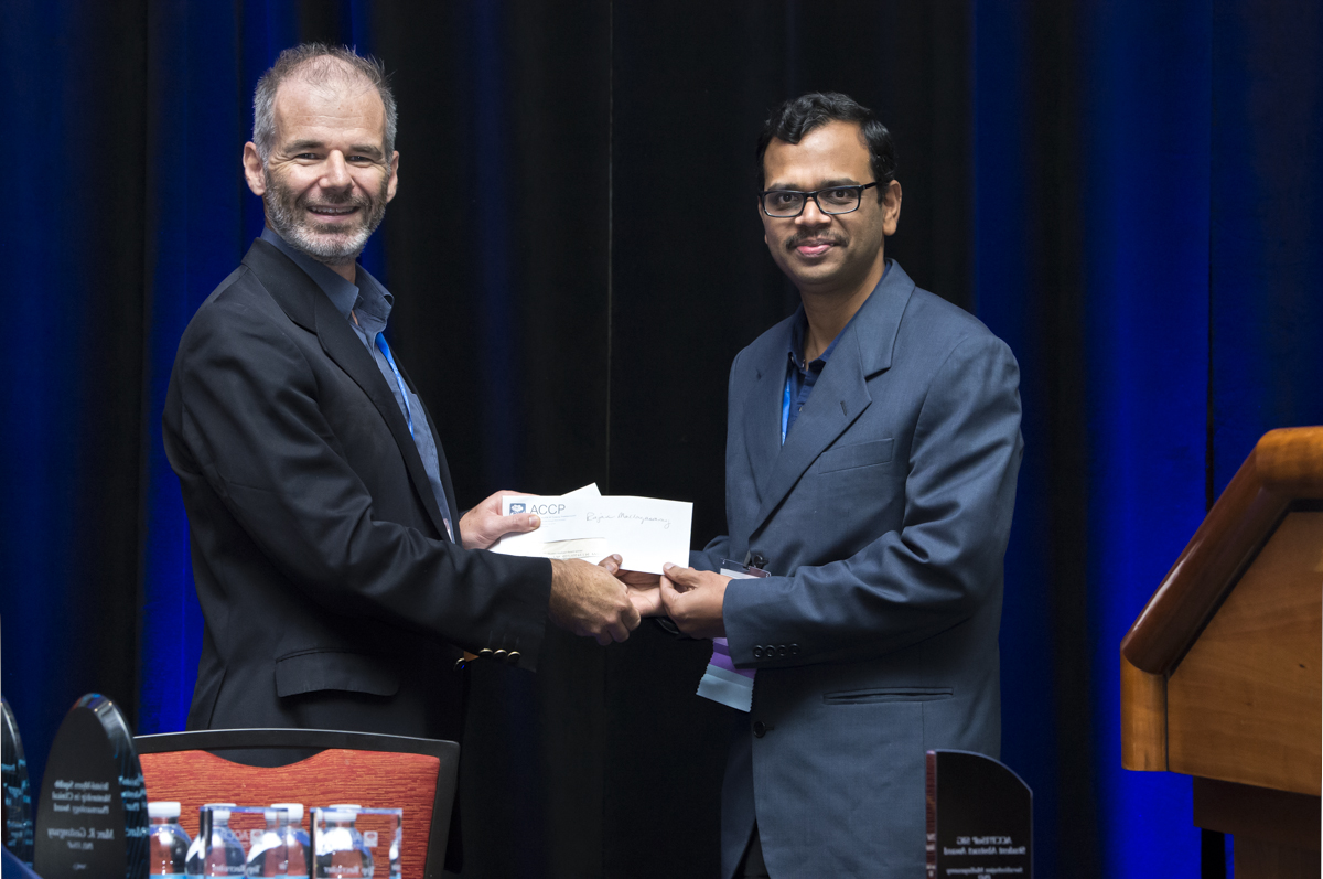 Dr. Mallayasamy, ACCP/ISoP Special Interest Group  Student Abstract Award
