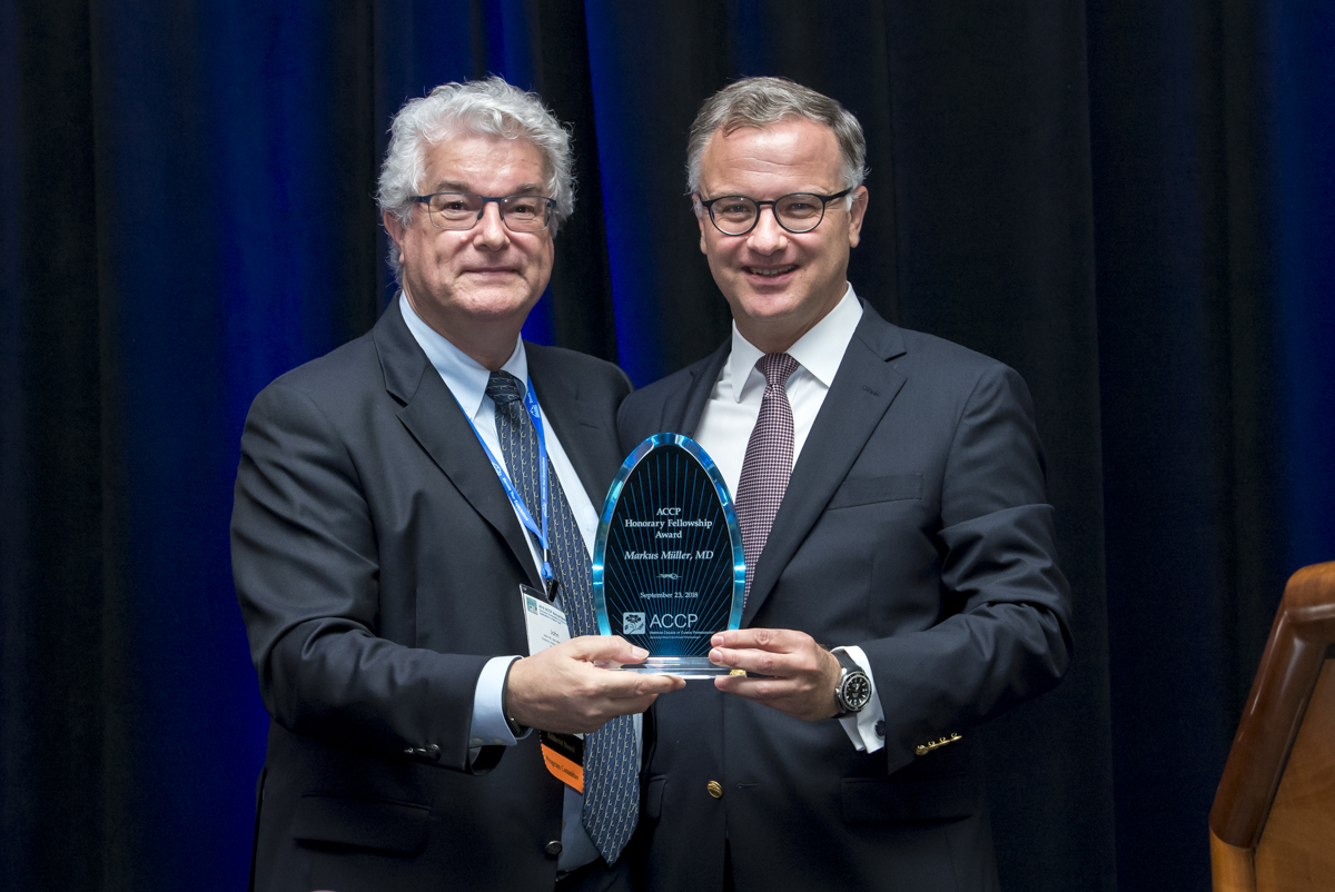 Dr. Markus Müller, ACCP Honorary Fellowship Award