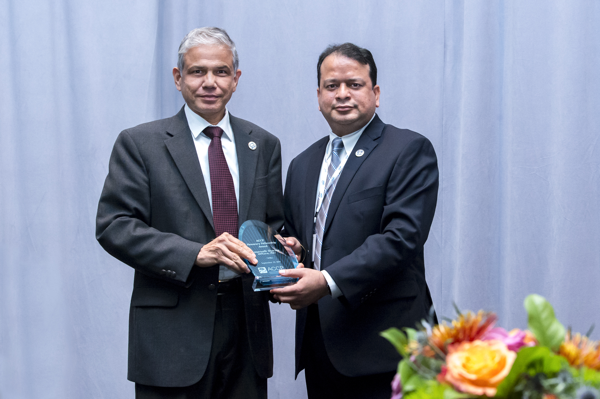 Dr. Amarnath Sharma receives the   ACCP Honorary Fellowship Award